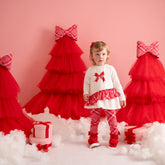LITTLE A KIARA Bow Check Legging Set
